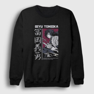 Giyu Tomioka V4 Anime Demon Slayer Kimetsu No Yaiba Sweatshirt siyah