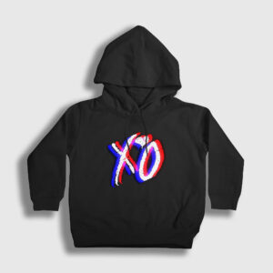 Glitch Xo The Weeknd Çocuk Kapşonlu Sweatshirt siyah