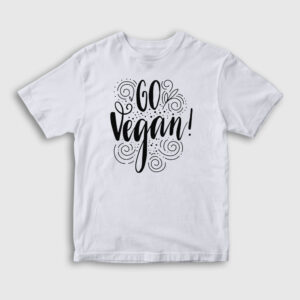 Go Vegan Vegetarian Vejetaryen Çocuk Tişört