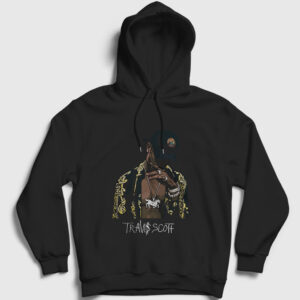 Gold Astroworld Travis Scott Kapşonlu Sweatshirt siyah