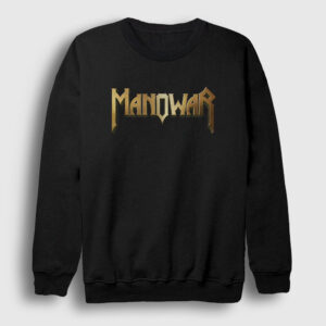 Gold Logo Manowar Sweatshirt siyah