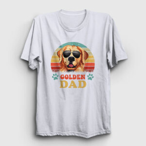 Golden Retriever Dad Dog Hediye Köpek Tişört beyaz