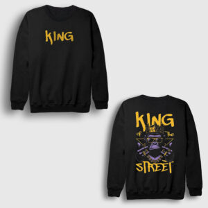 Gorilla King Of The Street Sırt Baskılı Sweatshirt