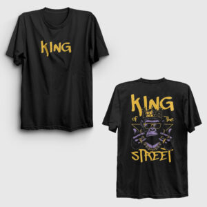 Gorilla King Of The Street Sırt Baskılı Tişört