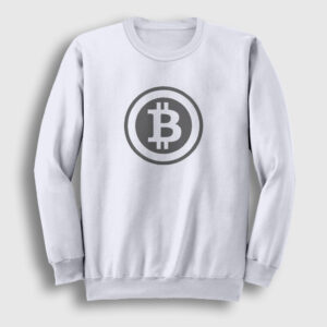 Gray Logo Bitcoin Sweatshirt beyaz