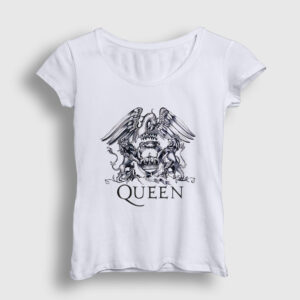 Gray Logo Queen Kadın Tişört