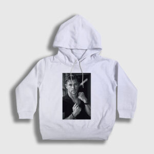 Grayscale Chris Hemsworth Çocuk Kapşonlu Sweatshirt beyaz