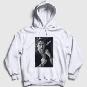 Grayscale Chris Hemsworth Kapşonlu Sweatshirt beyaz