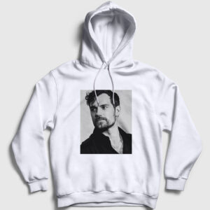 Grayscale Henry Cavill Kapşonlu Sweatshirt beyaz