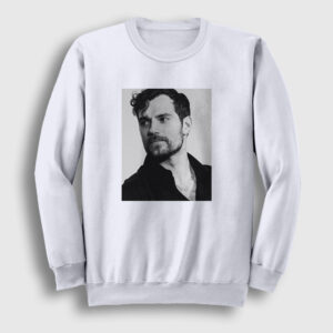 Grayscale Henry Cavill Sweatshirt beyaz