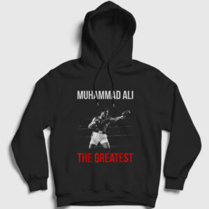 Great Boxing Boks Muhammad Muhammed Ali Kapşonlu Sweatshirt siyah