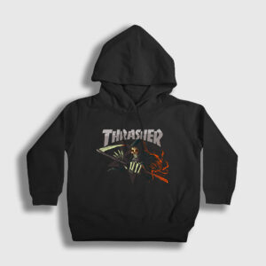 Grim Reaper Trasher Çocuk Kapşonlu Sweatshirt siyah