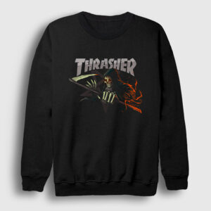 Grim Reaper Trasher Sweatshirt siyah