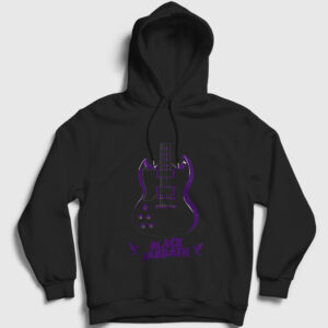 Guitar Black Sabbath Kapşonlu Sweatshirt siyah