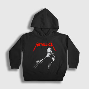 Guitar James Hetfield Metallica Çocuk Kapşonlu Sweatshirt siyah