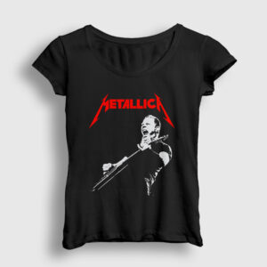 Guitar James Hetfield Metallica Kadın Tişört siyah