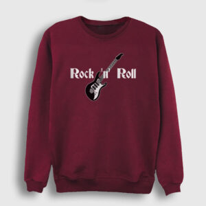 Guitar Rock And Roll Sweatshirt bordo