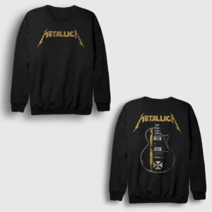 Guitar V2 Metallica Sırt Baskılı Sweatshirt siyah