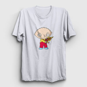 Gun Stewie Griffin Family Guy Tişört beyaz