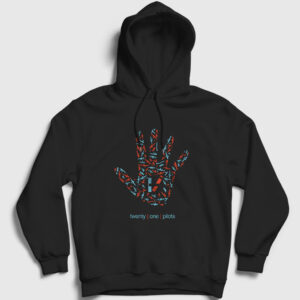 Guns Twenty One Pilots Kapşonlu Sweatshirt siyah