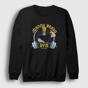 Gym Fitness Johnny Bravo Sweatshirt siyah