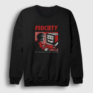 Hacker Mr Robot Sweatshirt siyah