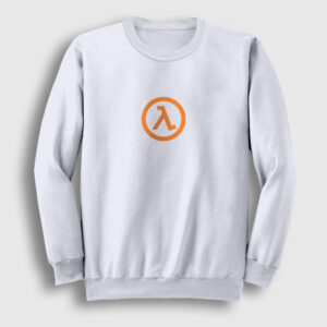 Half Life Logo Oyun Sweatshirt beyaz