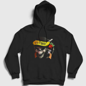 Hat V2 Guns N' Roses Kapşonlu Sweatshirt siyah