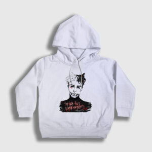 Hate XXXTentacion Çocuk Kapşonlu Sweatshirt beyaz