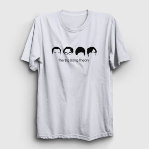 Heads The Big Bang Theory Tişört beyaz