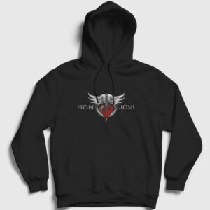 Heart Bon Jovi Kapşonlu Sweatshirt