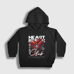 Heart Heartbreak Club Çocuk Kapşonlu Sweatshirt siyah