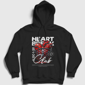 Heart Heartbreak Club Kapşonlu Sweatshirt siyah