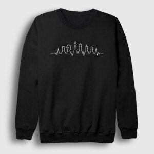 Heartbeat Chess Satranç Sweatshirt siyah