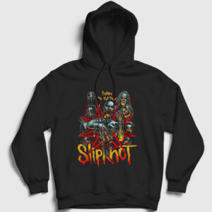 Hell Tour Slipknot Kapşonlu Sweatshirt siyah