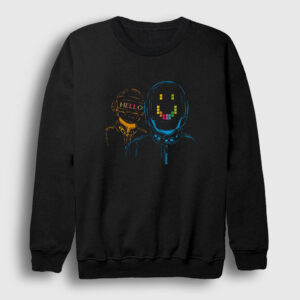 Hello Daft Punk Sweatshirt siyah