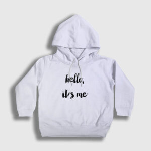 Hello It's Me Müzik Adele Çocuk Kapşonlu Sweatshirt beyaz