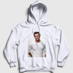 Henry Cavill Kapşonlu Sweatshirt beyaz