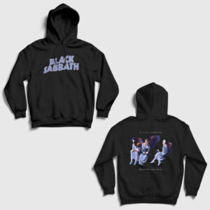 Hh V2 Black Sabbath Sırt Baskılı Kapşonlu Sweatshirt siyah