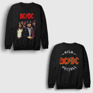 High Voltage V2 AC/DC Sırt Baskılı Sweatshirt siyah