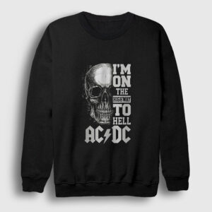 Highway To Hell Skull AC/DC Sweatshirt siyah
