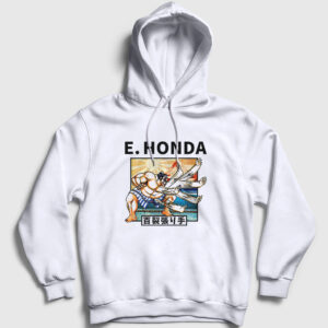 Honda Oyun Street Fighter Kapşonlu Sweatshirt beyaz