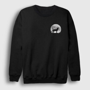 Howl Moon Wolf Kurt Sweatshirt siyah