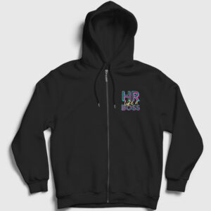 Hr Like A Insan Kaynaklari Fermuarlı Kapşonlu Sweatshirt