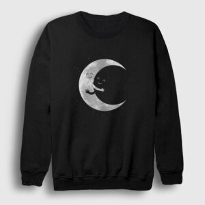 Hugging Moon Space Uzay Sweatshirt siyah