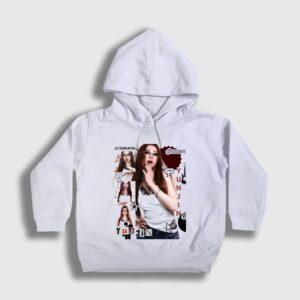 Huh Yunjin Spaghetti K-Pop Le Sserafim Çocuk Kapşonlu Sweatshirt