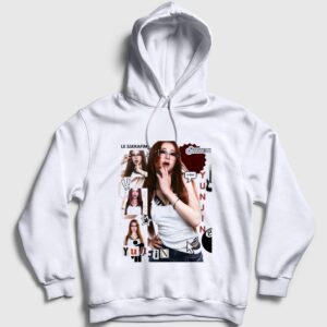 Huh Yunjin Spaghetti K-Pop Le Sserafim Kapşonlu Sweatshirt