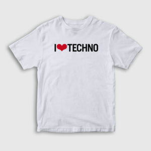 I Love Techno Çocuk Tişört