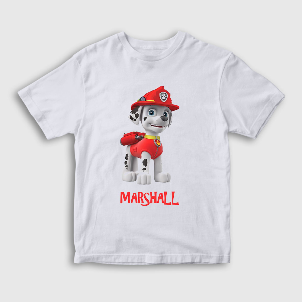 İtfaiye Paw Patrol Çocuk Tişört Beyaz