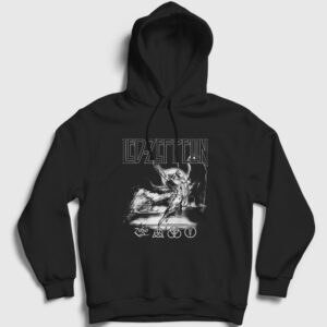 Icarus Led Zeppelin Kapşonlu Sweatshirt siyah